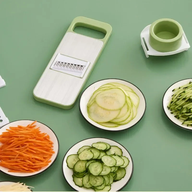 "Ergonomic Handle Vegetable Cutter for Easy Slicing and Grating"