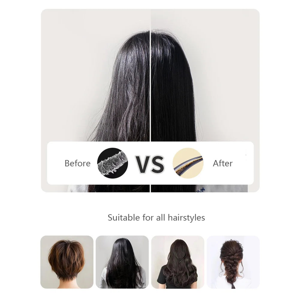 "Effortless Clean Hair Brush: tangle-free, self-cleaning design for all hair types"