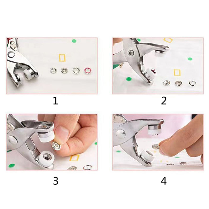 "High-Quality Metal Hand Press Button Machine – Includes 50 Tich Buttons"